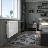 Радиатор секционный Rifar Monolit 500/100 6 секций боковое подключение биметалл белый