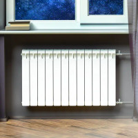 Радиатор секционный Rifar Monolit 500/100 6 секций боковое подключение биметалл белый