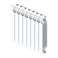Радиатор секционный Rifar Monolit 500/100 8 секций боковое подключение биметалл белый