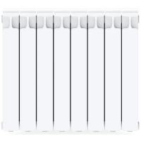 Радиатор секционный Rifar Monolit 500/100 8 секций боковое подключение биметалл белый