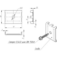 Крепление (скоба и саморез) Grand Line цинк