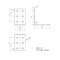 Угол крепежный равносторонний GAH ALBERTS KUR 40x60x60x2.5