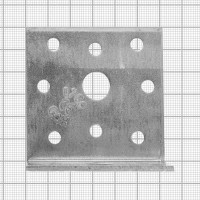 Угол крепежный оцинкованный 40x60x60х2.5