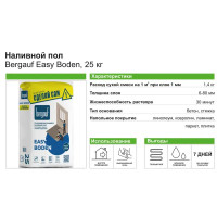 Наливной пол Bergauf Easy Boden 25 кг