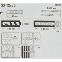 Дюбель распорный Fischer SХ 12х60 мм 6 шт.