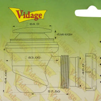 Сифон для душевого поддона Vidage d 50/60мм мм c click-clak