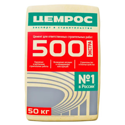 Цемент Цемрос M500 ЦЕМ II А-Ш 42.5 Н 50 кг