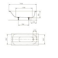 Ванна Kaldewei Form Plus стальная 170x70 см