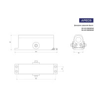 Доводчик дверной Apecs DC-20.2/0850/045-A1-BR 25-45 кг цвет коричневый