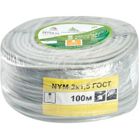 Кабель Партнер-Электро NYM 2x1.5 мм 100 м ГОСТ цвет серый