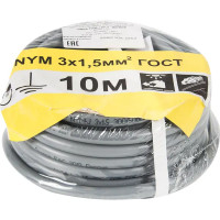 Кабель Партнер-Электро NYM 3x1.5 мм 10 м ГОСТ цвет серый