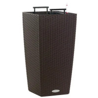 Кашпо для растений Lechuza Кубико Коттедж 15245 с автополивом 40x40x75 см v34 л пластик цвет мокко
