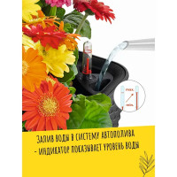 Кашпо для растений Lechuza Кубико Коттедж 15245 с автополивом 40x40x75 см v34 л пластик цвет мокко