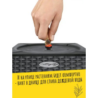 Кашпо для растений Lechuza Кубико Коттедж 15245 с автополивом 40x40x75 см v34 л пластик цвет мокко