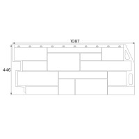 Фасадная панель FineBer Камень природный цвет кварцевый