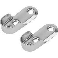 Держатель для овальных штанг 30х15 мм, металл, цвет хром, 2 шт.