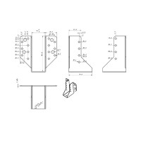 Опора бруса раскрытая GAH ALBERTS OBR R 40x110x2