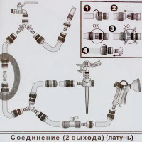 Двойник для быстросъёмного соединения BOUTTE 1/2-3/4 дюйма