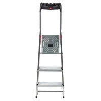 Стремянка алюминиевая Hailo 3 ступени 8160-307, лоток для инструментов, максимальная нагрузка 150 кг