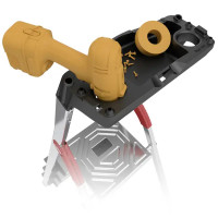 Стремянка алюминиевая Hailo 5 ступеней 8160-507, лоток для инструментов, максимальная нагрузка 150 кг