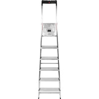 Стремянка алюминиевая Hailo 6 ступеней 8160-607, лоток для инструментов, максимальная нагрузка 150 кг
