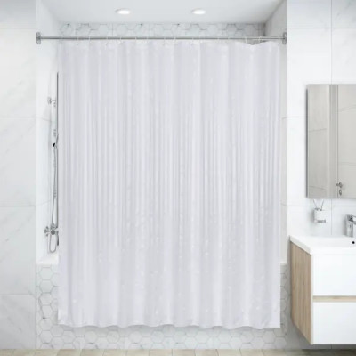 Штора для ванной Bath Plus 240x200 см полиэстер цвет белый