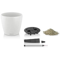 Кашпо для цветов Lechuza Классико колор 13190 с автополивом ø28 см пластик белый