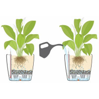 Кашпо для цветов Lechuza Классико колор 13190 с автополивом ø28 см пластик белый