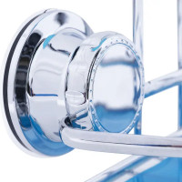 Полка для ванной Tatkraft Vacuum Screw угловая двухъярусная сталь