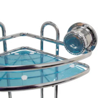 Полка для ванной Tatkraft Vacuum Screw Conrad угловая трёхъярусная сталь