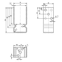 Опора столба U-образная GAH ALBERTS 71x150x100x60