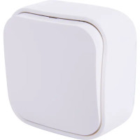 Выключатель одноклавишный - Legrand Quteo - IP20 10А 250В винтовые зажимы накладной монтаж - белый