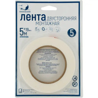 Клейкая лента Omega Glass двухсторонняя 19 мм х 5 м