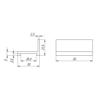 Монтажный уголок для верхней направляющей DIY Comfort mounting bracket