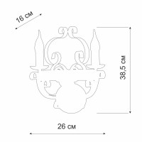 Настенный светильник бра Vitaluce Kantri 2 лампы 6м² Е14 цвет черненое золото