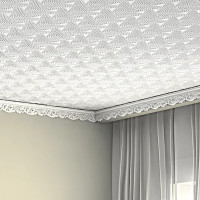 Плинтус потолочный для натяжных потолков полистирол Format 206057 белый 28х53х2000 мм