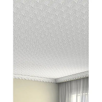 Плитка потолочная бесшовная полистирол белая Формат Веер 50 x 50 см 2 м²