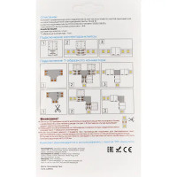 Коннектор для одноцветной светодиодной ленты 3014 5050 5060 5630 12-24 В 10 мм IP20 Т-образный 3 клипсы, контакты по центру