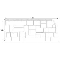 Фасадная панель FineBer Камень дикий мелованный цвет белый