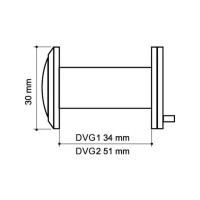 Глазок дверной Armadillo DVG1 16х35-60 мм латунь цвет хром