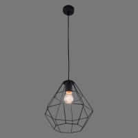 Подвесной светильник Vitaluce Orso black 1 лампа 3м² Е27 цвет черный матовый