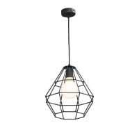 Подвесной светильник Vitaluce Orso black 1 лампа 3м² Е27 цвет черный матовый