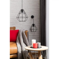 Подвесной светильник Vitaluce Orso black 1 лампа 3м² Е27 цвет черный матовый