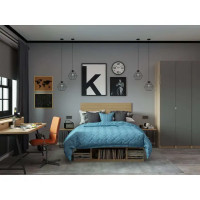 Подвесной светильник Vitaluce Orso black 1 лампа 3м² Е27 цвет черный матовый