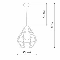 Подвесной светильник Vitaluce Orso black 1 лампа 3м² Е27 цвет черный матовый