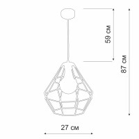 Подвесной светильник Vitaluce Orso grey 1 лампа 3м² Е27 цвет бронзовый графит