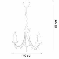 Люстра подвесная Vitaluce Линда 3 лампы 9м² Е14 цвет бежевый матовый