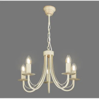 Люстра подвесная Vitaluce Линда 5 ламп 15м² Е14 цвет бежевый