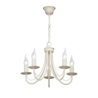 Люстра подвесная Vitaluce Линда 5 ламп 15м² Е14 цвет бежевый