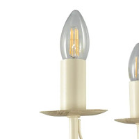 Люстра подвесная Vitaluce Линда 5 ламп 15м² Е14 цвет бежевый